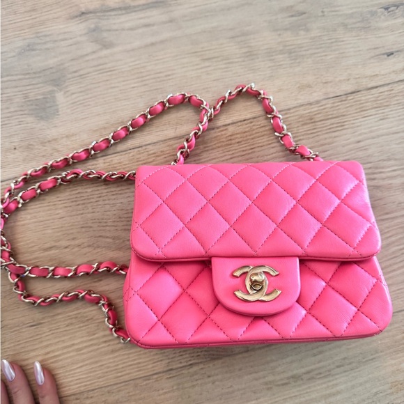 CHANEL Handbags - Chanel Vibrant Pink Quilted Mini Bag